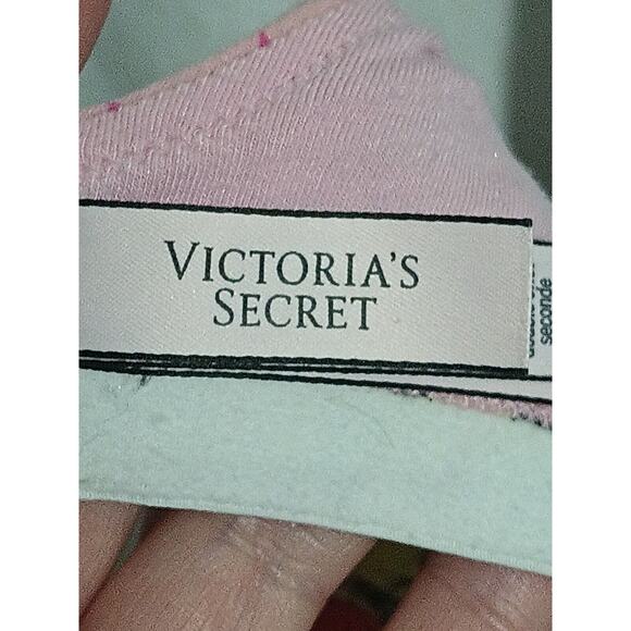 Victoria's Secret Size 34DDD T-shirt Lined Pink Logo Demi Bra Convertible Strap - Picture 7 of 10